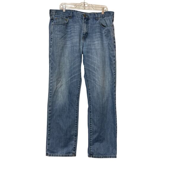 Chaps Jeans Mens Denim 38x32 Blue Slim Straight Fit Cotton Spandex - Picture 1 of 8